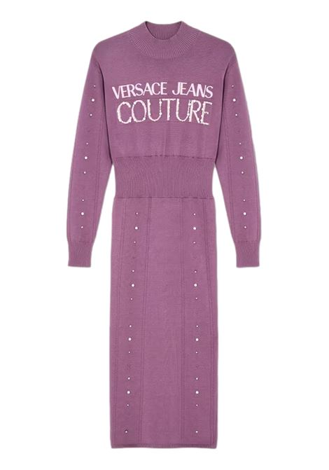 Abito lungo in maglia con logo VERSACE JEANS COUTURE | Abiti | 77HAOM11 CMN60363